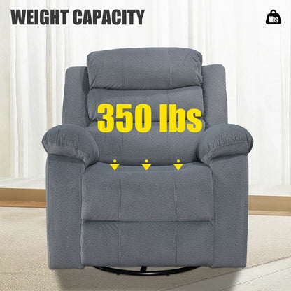 Standard Recliner with Rocking and Swivel Function for Living Room
