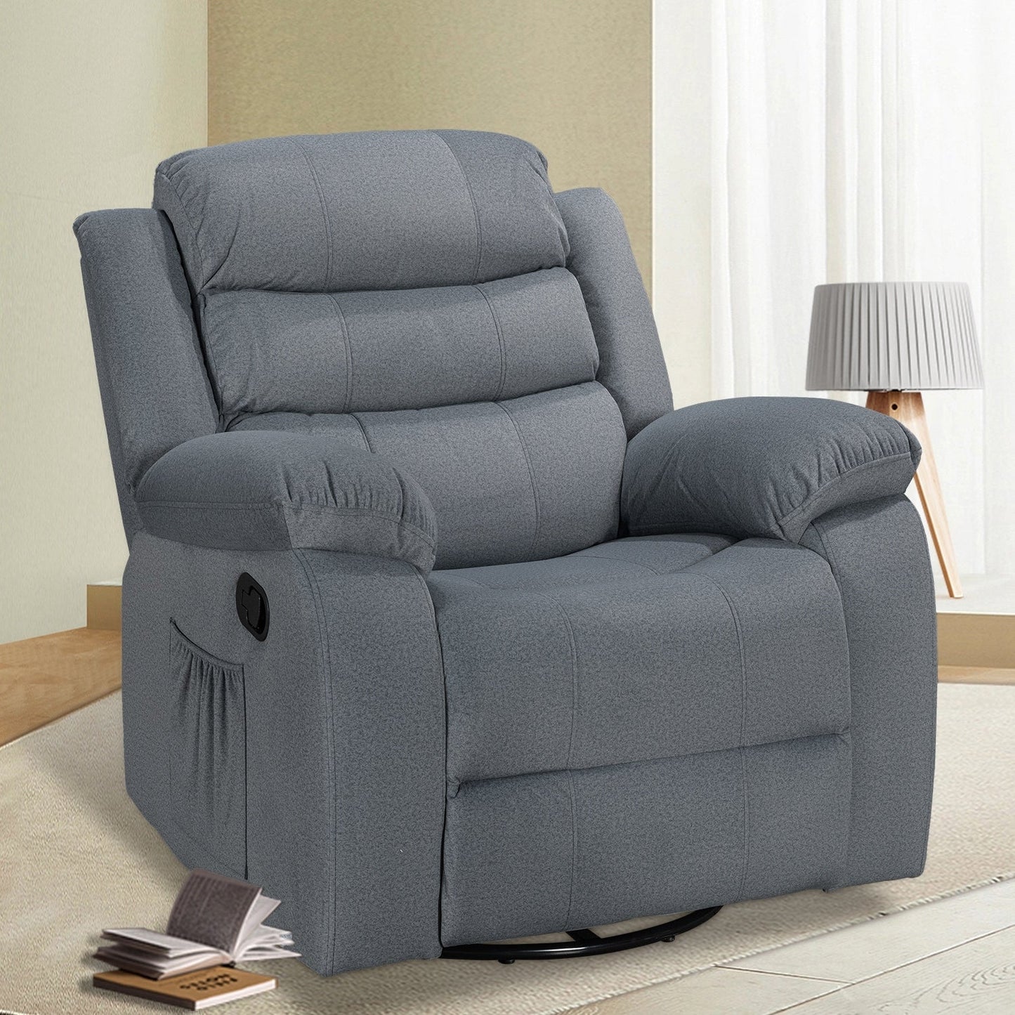 Standard Recliner with Rocking and Swivel Function for Living Room