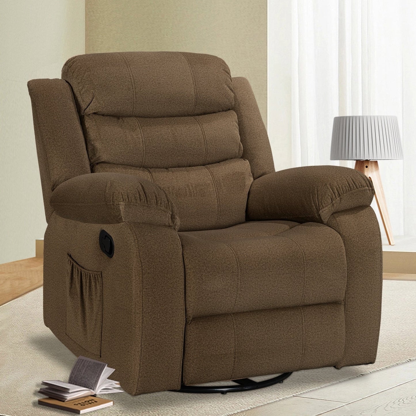 Standard Recliner with Rocking and Swivel Function for Living Room