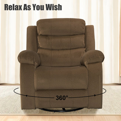 Standard Recliner with Rocking and Swivel Function for Living Room
