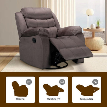 Standard Recliner with Rocking and Swivel Function for Living Room