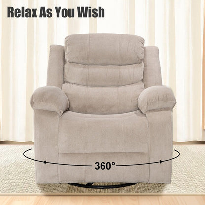 Standard Recliner with Rocking and Swivel Function for Living Room