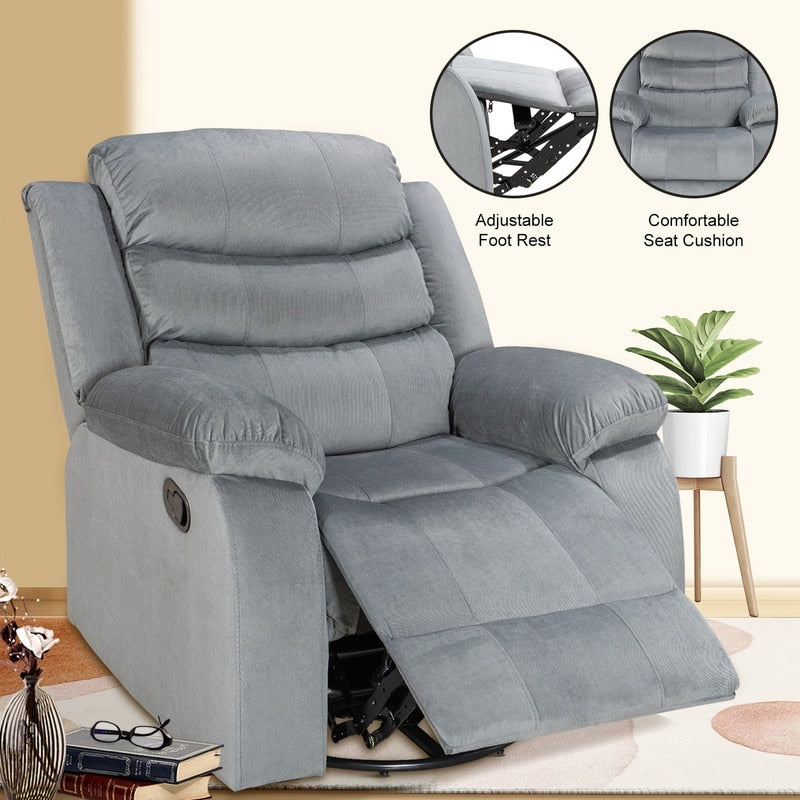 Standard Recliner with Rocking and Swivel Function for Living Room