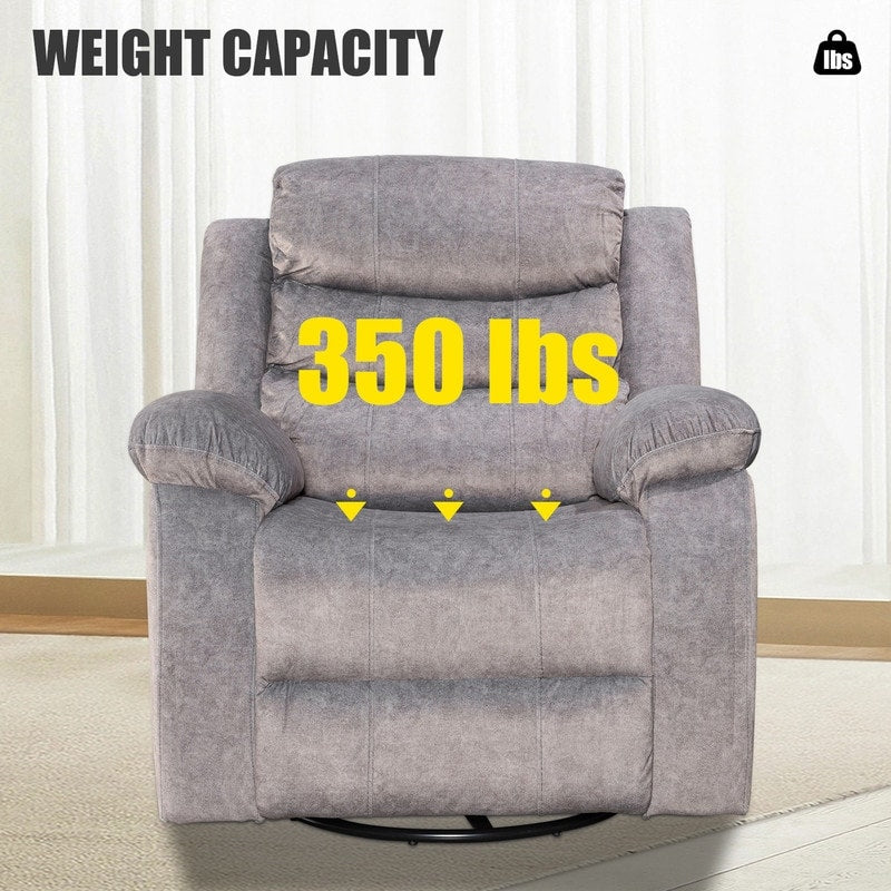Standard Recliner with Rocking and Swivel Function for Living Room