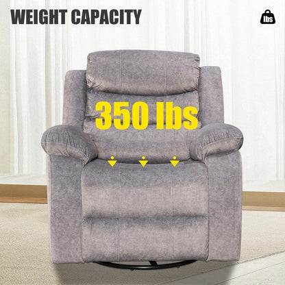 Standard Recliner with Rocking and Swivel Function for Living Room