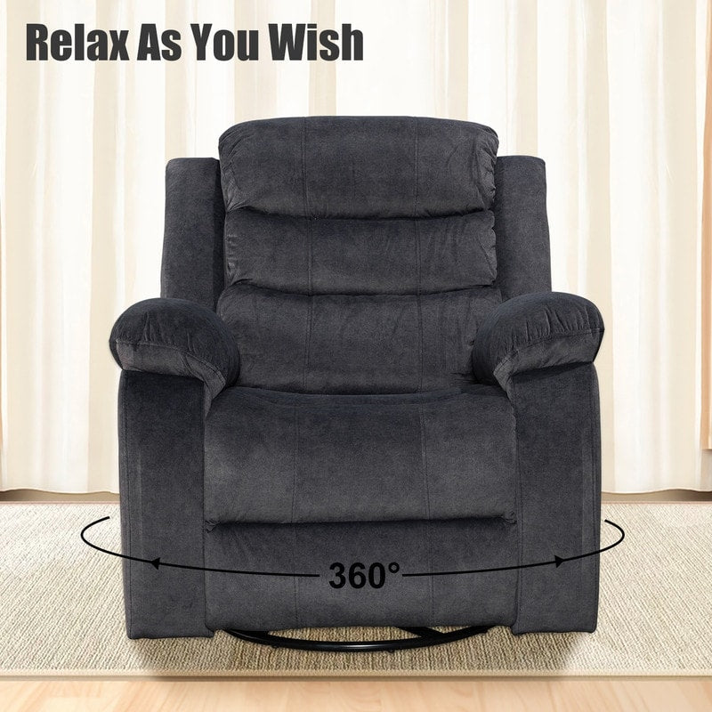 Standard Recliner with Rocking and Swivel Function for Living Room