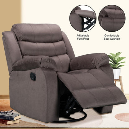 Standard Recliner with Rocking and Swivel Function for Living Room
