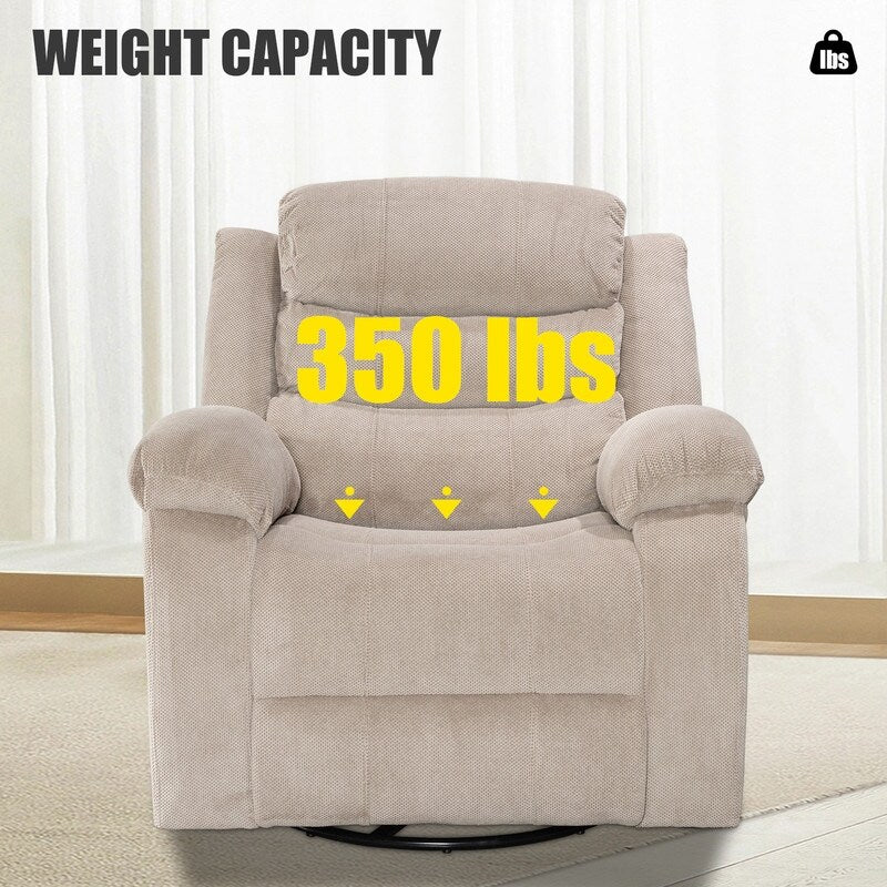 Standard Recliner with Rocking and Swivel Function for Living Room