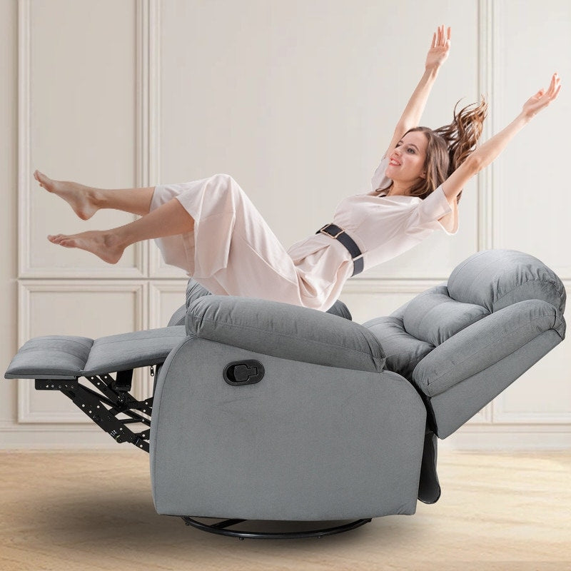 Standard Recliner with Rocking and Swivel Function for Living Room