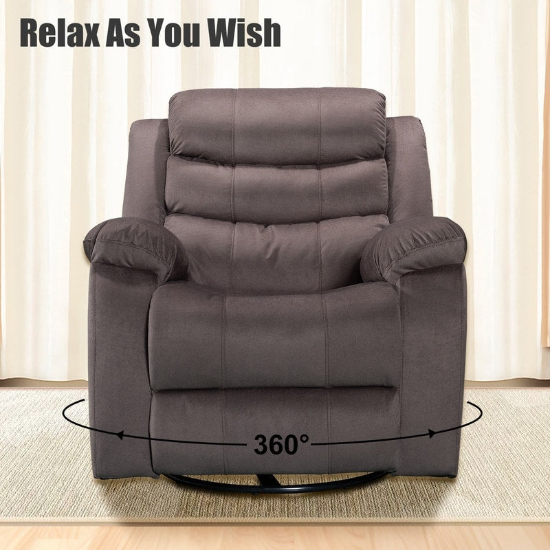 Standard Recliner with Rocking and Swivel Function for Living Room