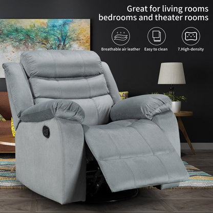 Standard Recliner with Rocking and Swivel Function for Living Room