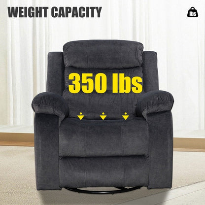 Standard Recliner with Rocking and Swivel Function for Living Room