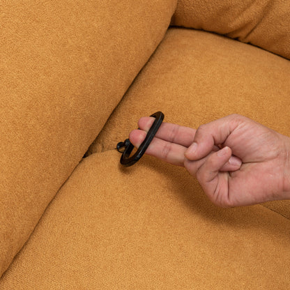 Standard-Size Fleece Swivel Rocker Recliner Chair with Manual Recline, Footrest, and Maternity Support Design