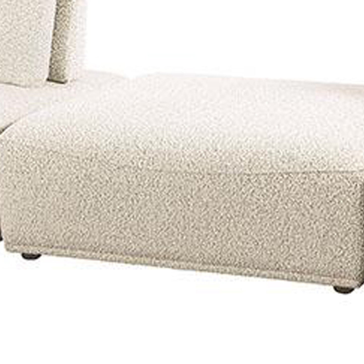Stavan Modular 2 Seat Sofa, Ottoman Beige Boucle Adjustable Seat Depth