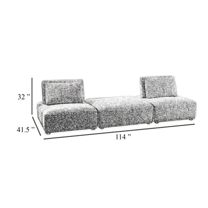 Stavan Modular 2 Seat Sofa, Ottoman, Yellow Chenille, Adjustable Back