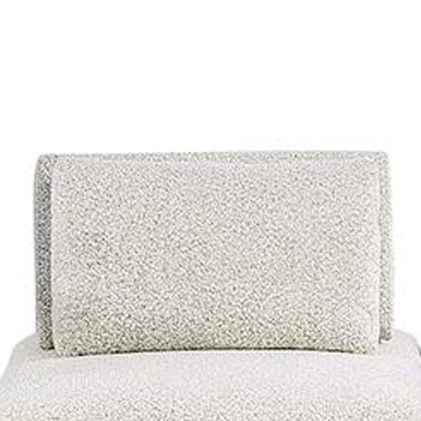 Stavan Modular Curved 2 Seat Sofa, Ottoman Gray Boucle Adjustable Back