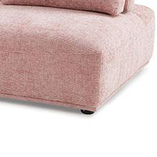 Stavan Modular Curved 2 Seater Sofa, Ottoman Pink, Adjustable Back