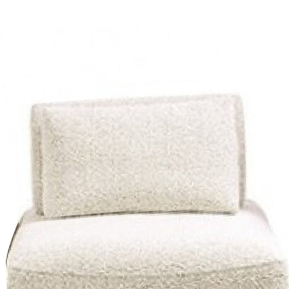Stavan Modular Curved 3 Seat Sofa, Beige Boucle, Adjustable Seat Depth