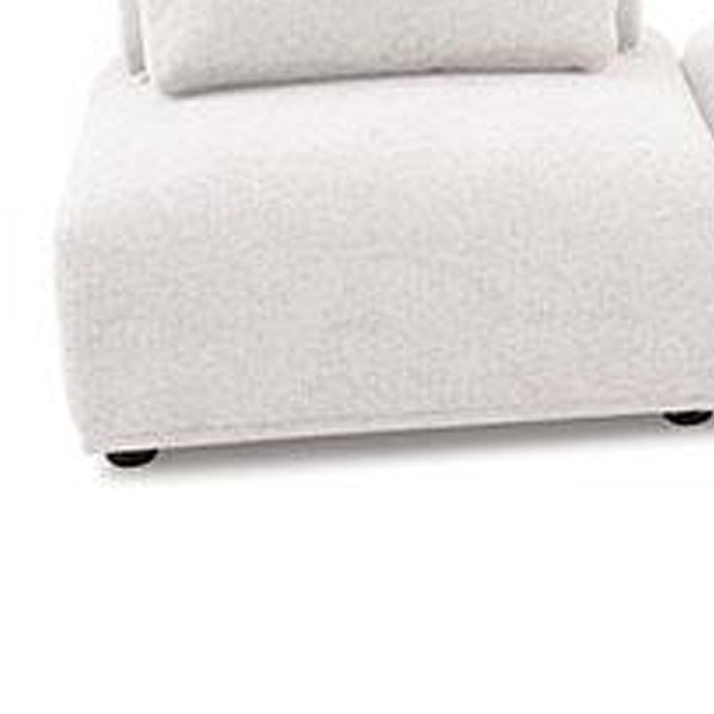 Stavan Modular Curved 3 Seater Sofa, White Boucle, Adjustable Backs