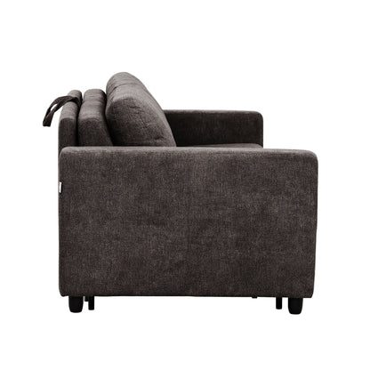 Stearns & FosterÂ® Atillio 80 in.Queen Sofa Bed with Pocket Coil Mattress, Dark Brown