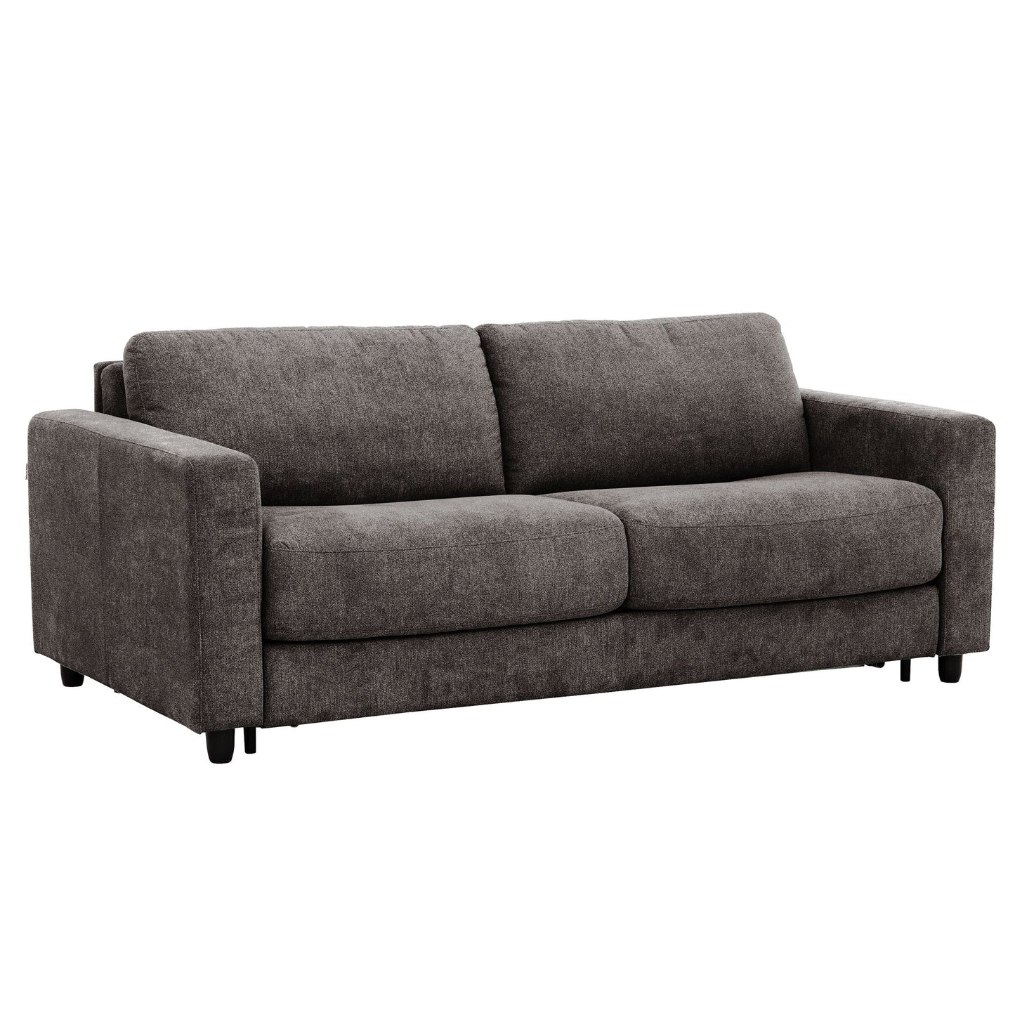 Stearns & FosterÂ® Atillio 80 in.Queen Sofa Bed with Pocket Coil Mattress, Dark Brown