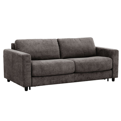 Stearns & FosterÂ® Atillio 80 in.Queen Sofa Bed with Pocket Coil Mattress, Dark Brown