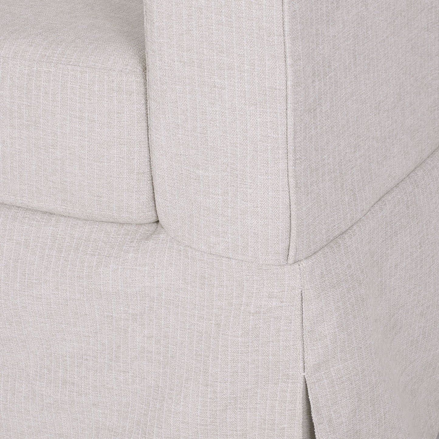 Striped Fabric 3-seater Sofa with Recessed Arms