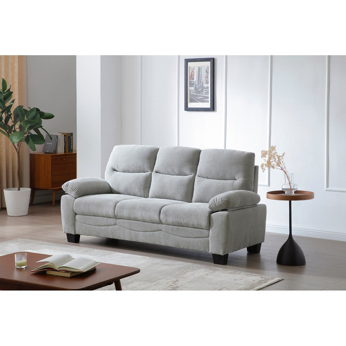 Summerton 78 in. Pillow Top Arm Polyester Straight Sofa