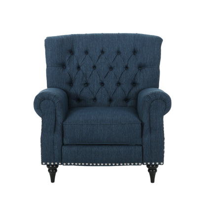 Sunapee Fabric and Rubberwood Recliner with Nailhead Trim by Christopher Knight Home