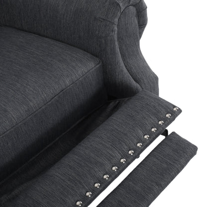 Sunapee Fabric and Rubberwood Recliner with Nailhead Trim by Christopher Knight Home