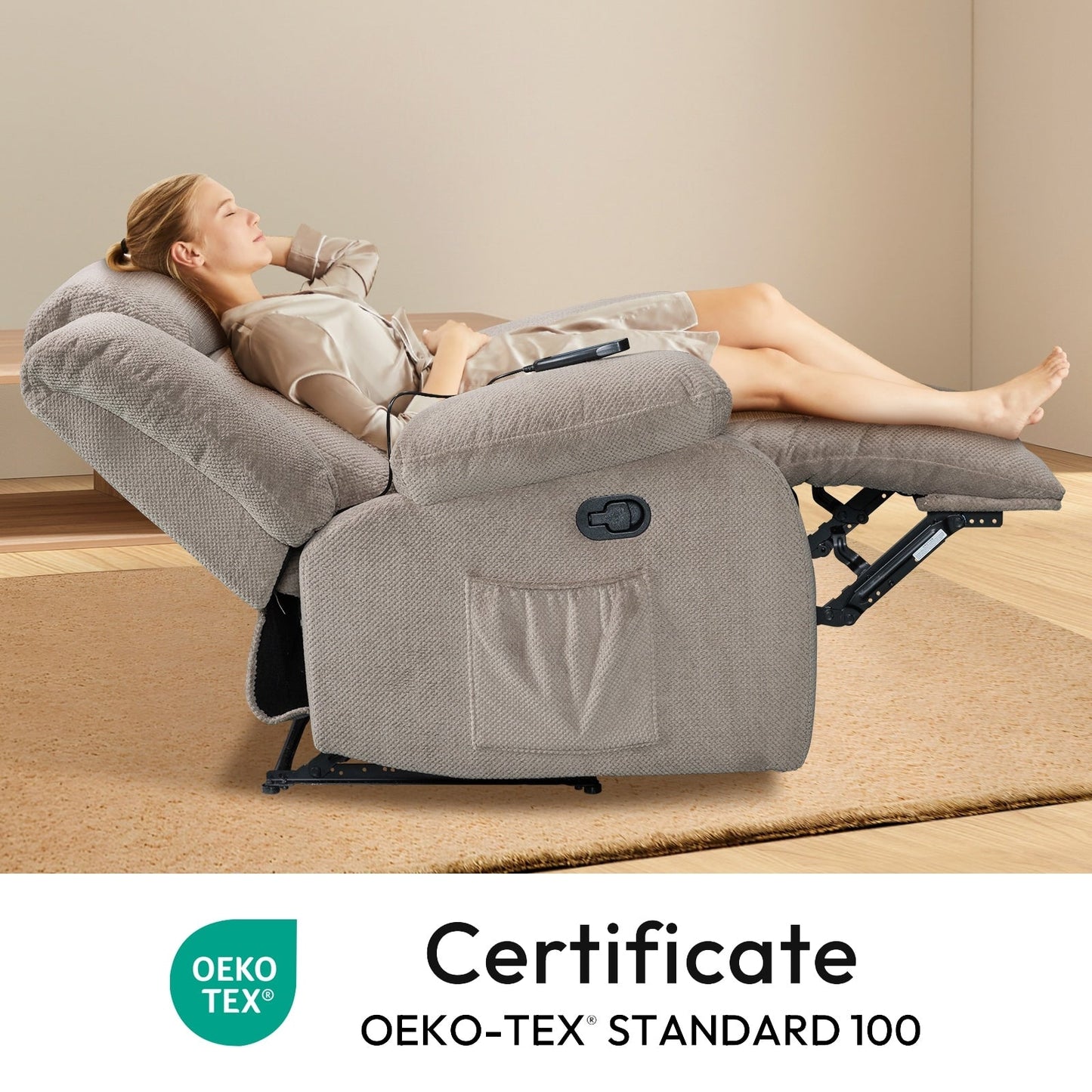 Super Comfortable Standard Size Heating and Massage Recliner Chair