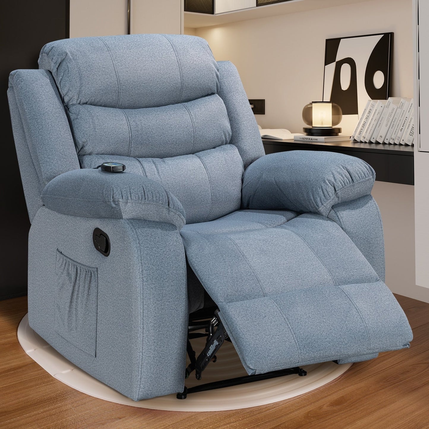 Super Soft Manual Heated and Massage Recliner Chair