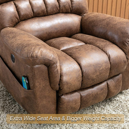 42 Wide Oversize Power Lift Recliner Chair with Massage and Heating