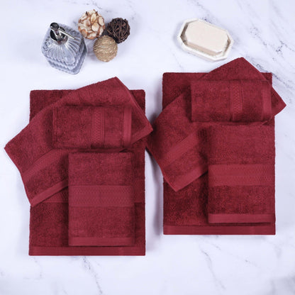 Superior 8 Piece Bath Towel Set, Rayon From Bamboo and Cotton