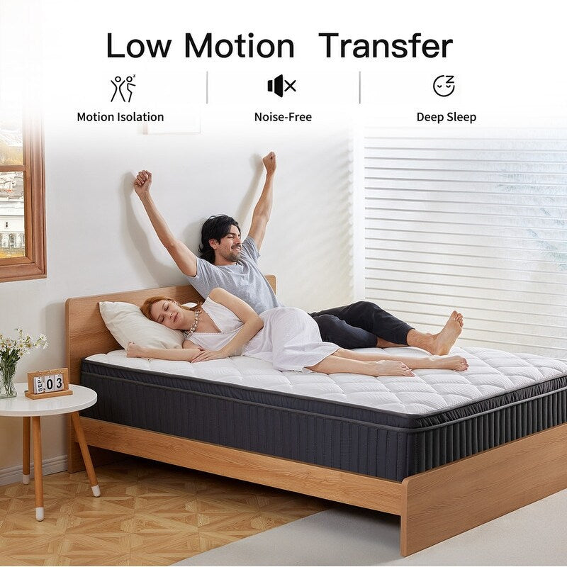 SweDrea 12 in. Plush Gel-infused Memory Foam Hybrid Mattress Cooling and Breathable with CertiPUR-US, SGS and OEKO-TEX