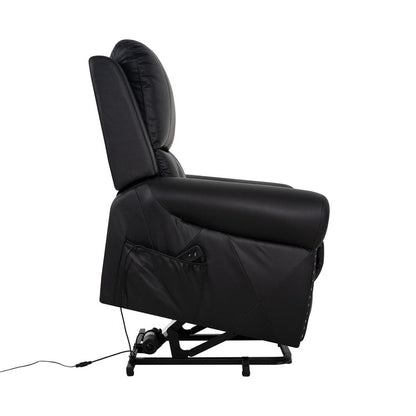 Air Leather Premium Studded Power Lift Recliner Chair with Footrest Reclining Chair with Remote Control