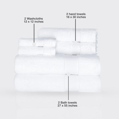 Towels Beyond Becci Turkish Cotton Towel Set & Quick Dry, Ultra Soft, Super Absorbent Bath Towels & Set of 6