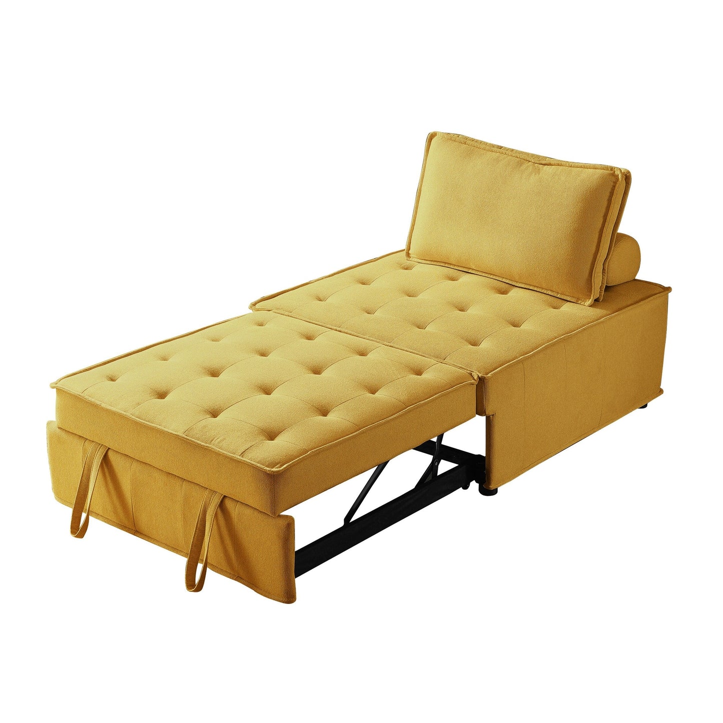Transformable Linen Sofa Bed - Stylish Ottoman with Removable Backrest for Extra Comfort