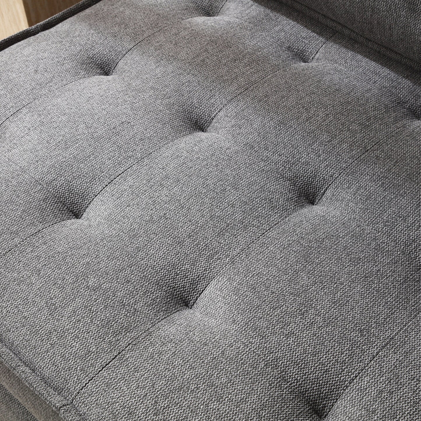 Transformable Linen Sofa Bed - Stylish Ottoman with Removable Backrest for Extra Comfort