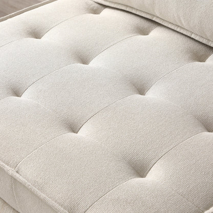 Transformable Linen Sofa Bed - Stylish Ottoman with Removable Backrest for Extra Comfort