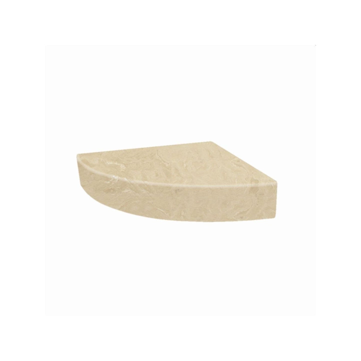 Transolid Studio 14-In X 14-In Solid Surface Wall-Mount Corner Shower Seat - 14.5 x 14.25 x 3