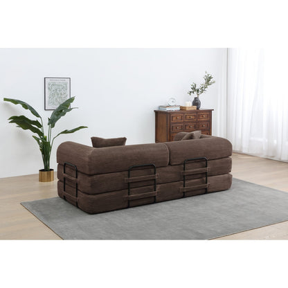 Twilight 2 - Piece Convertible Sleeper Sofa Bed, Corduroy Folding Mattress Couch with Fixed-Shape Framefor Cozy Living Spaces