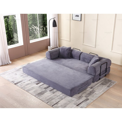 Twilight 2 - Piece Convertible Sleeper Sofa Bed, Corduroy Folding Mattress Couch with Fixed-Shape Framefor Cozy Living Spaces