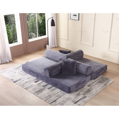 Twilight 2 - Piece Convertible Sleeper Sofa Bed, Corduroy Folding Mattress Couch with Fixed-Shape Framefor Cozy Living Spaces