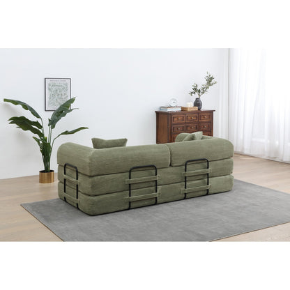 Twilight 2 - Piece Convertible Sleeper Sofa Bed, Corduroy Folding Mattress Couch with Fixed-Shape Framefor Cozy Living Spaces