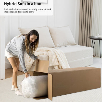 Twin Convertible Sleeper - Multi-Functional Folding Sofa Bed with Pillow & Adjustable Backrest, Ideal for Dorms/Guest Rooms