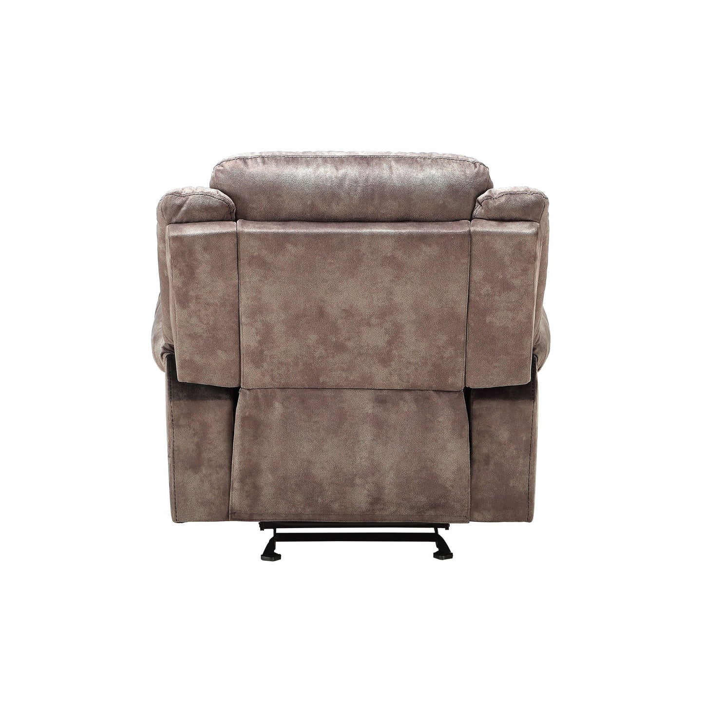 Two Tone Chocolate Velvet Glider Recliner