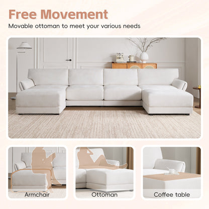 U-Shape with Extra-Wide Seat Cushion