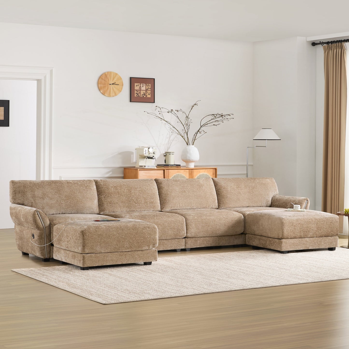 U-Shape with Extra-Wide Seat Cushion