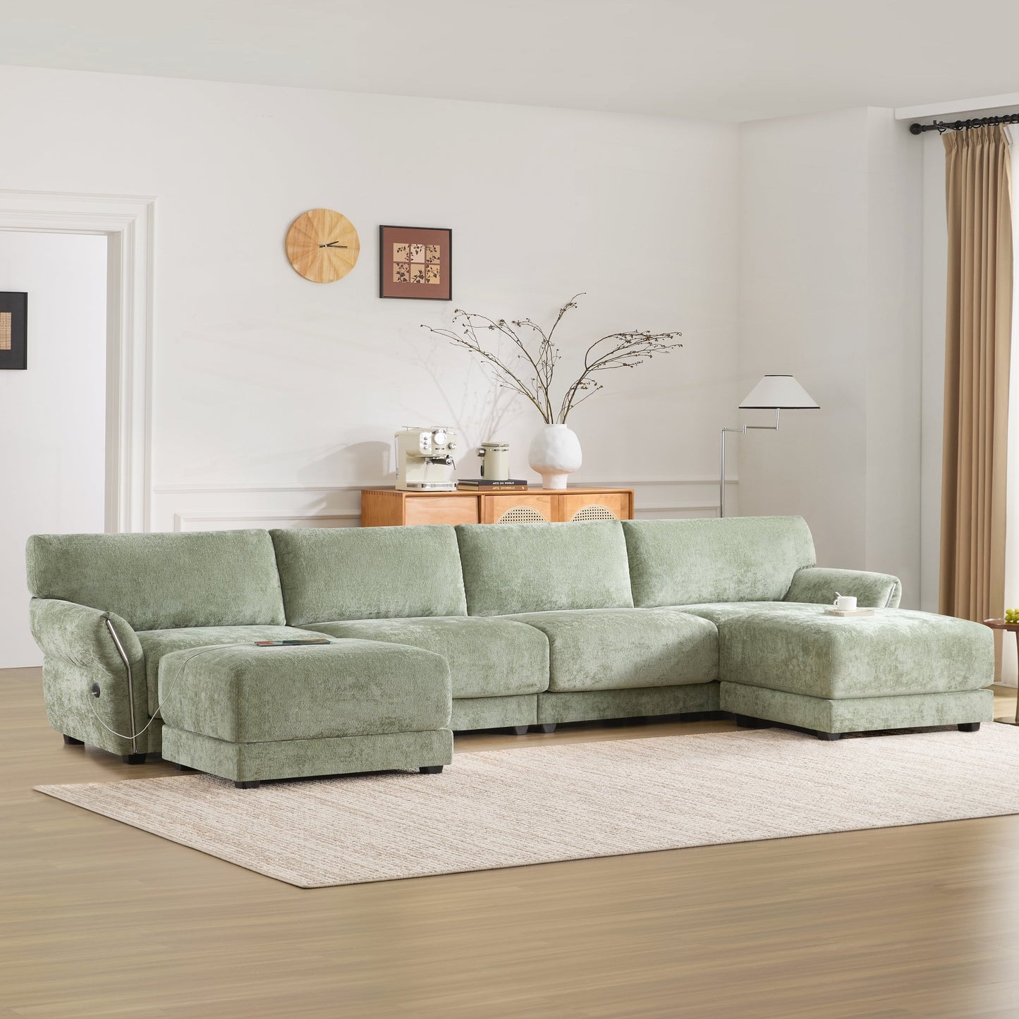 U-Shape with Extra-Wide Seat Cushion